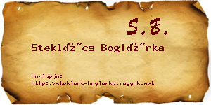 Steklács Boglárka névjegykártya