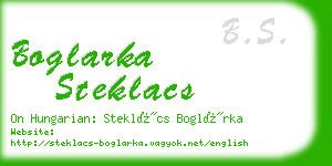 boglarka steklacs business card